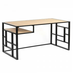 Письменный стол с полкой светлый дуб Millenium lite black INTELLIGENT DESIGN ПИСЬМЕННЫЕ СТОЛЫ MILLENIUM 260942 Дуб