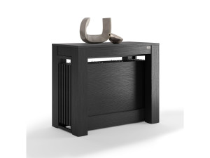 Прямоугольная выдвижная консоль из черного ясеня