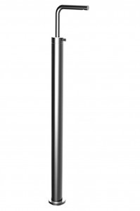 A036B+A036A  Напольный смеситель для раковинывылет 19 см ручка ограничитель потока воды до 5 л/мин при 3 бар впуски 1/2'' без донного клапана Fantini Rubinetti AF/21 НЕРЖАВЕЮЩАЯ СТАЛЬ