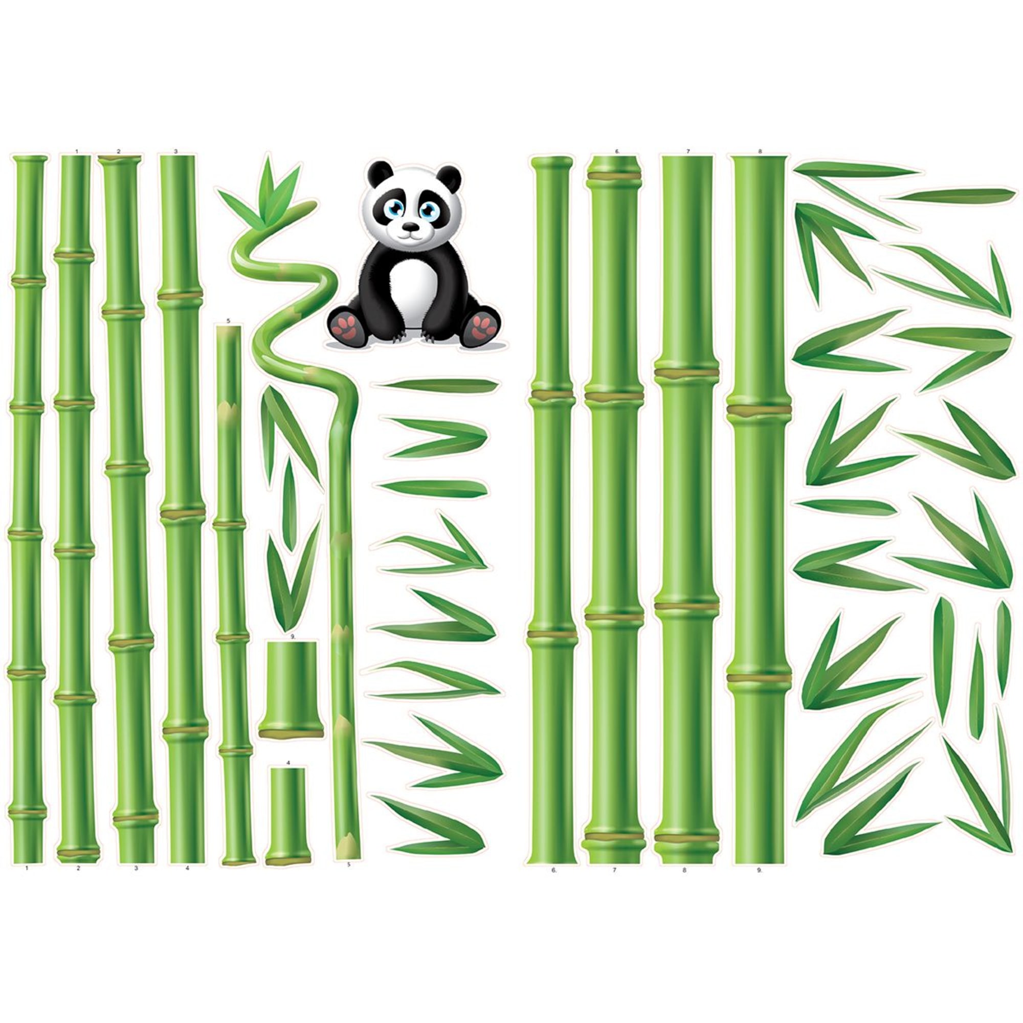 89077531 Наклейка "Бамбук" 50x70 см, 2 шт. Nature Santreyd