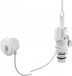 Кнопка пневматического смыва на расстоянии – ручное управление, белый, монтаж: в стену