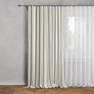 Штора на ленте Klio 140x280 см цвет молочный 89376234 STLM-2097329