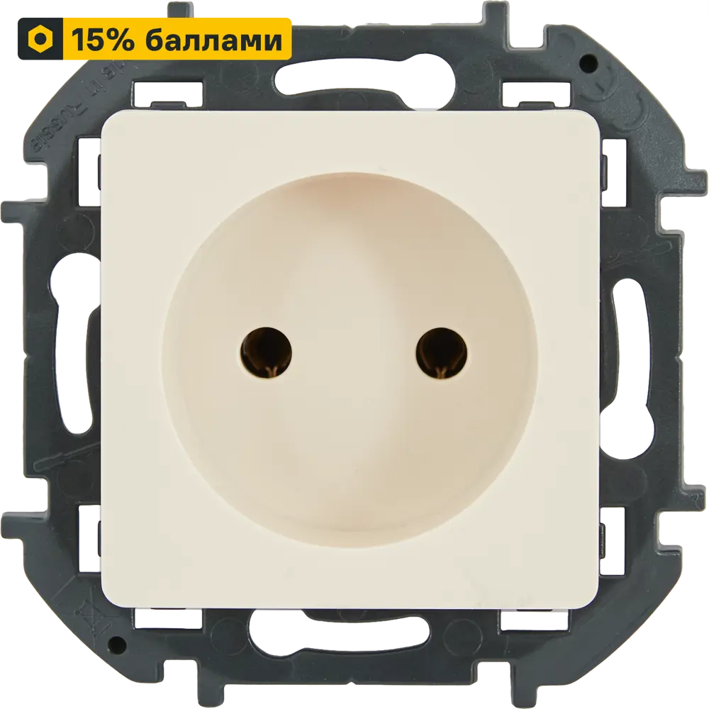 Розетка LEXMAN LILIAN без заземления в цвете слоновая кость 86761372 STLM-0071337