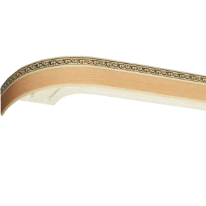 Карниз шинный двухрядный «Грация» в наборе 200 см пластик цвет ясный дуб