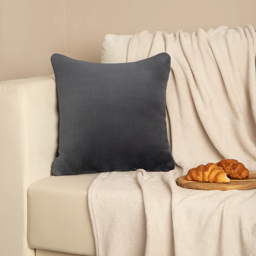 Подушка KREAFORTA Flandria 45x45 см цвет графитовый STLM-2138586 - Вид №3