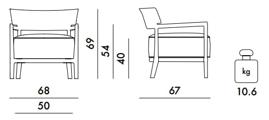 Съемное садовое кресло из поликарбоната и ткани с подлокотниками Kartell CARA LIBERTY ARCH-00029641 - Вид №29