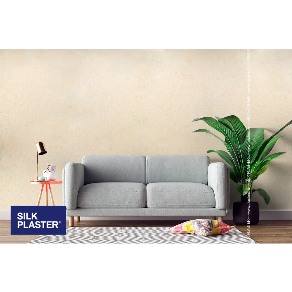 Жидкие обои Silk Plaster Absolute А203 0.7 кг цвет светло-персиковый STLM-2113434 - Вид №3