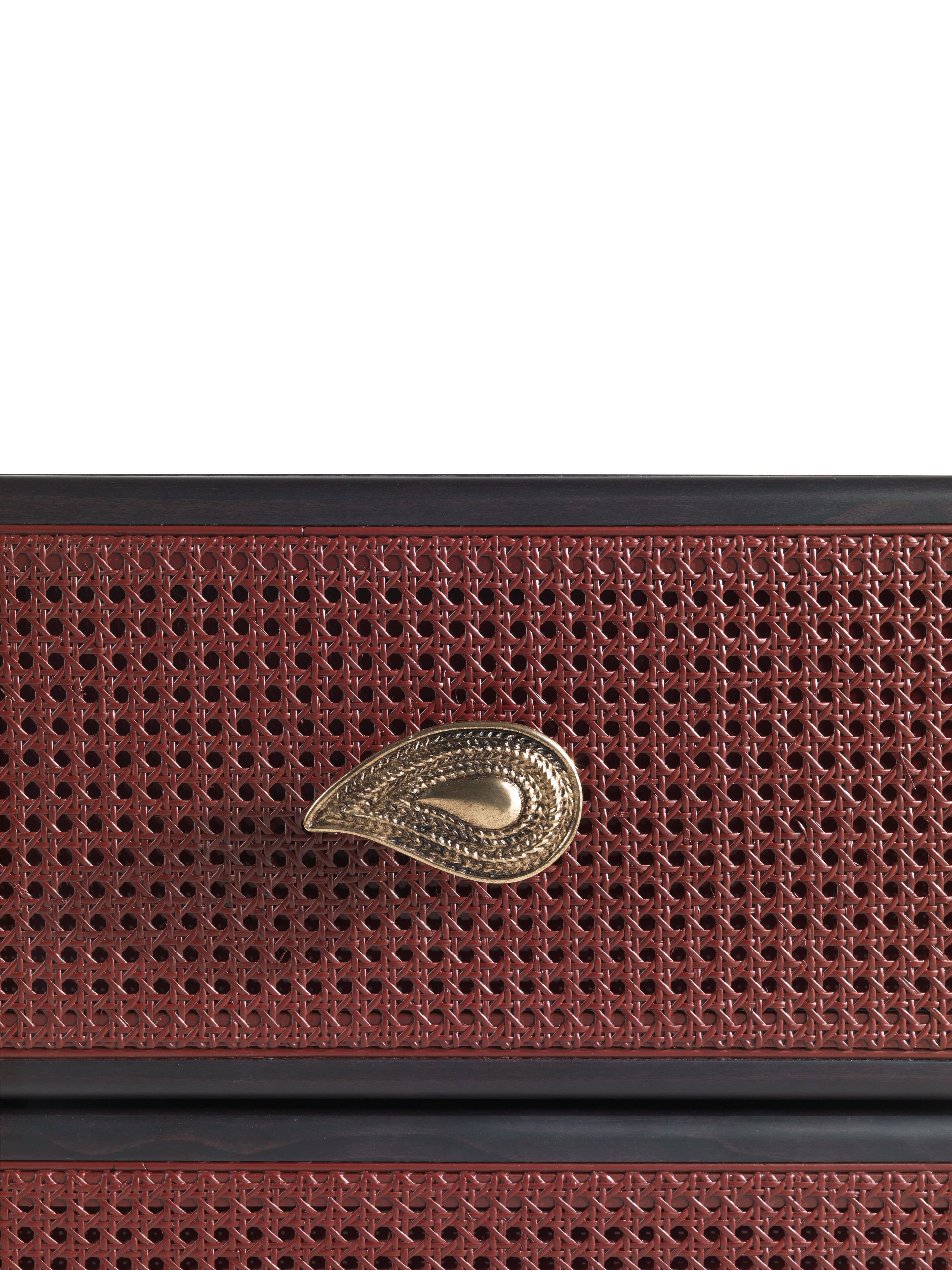 Деревянная квадратная тумбочка с ящиками ETRO Home Interiors Caral ARCH-00052827 - Вид №2