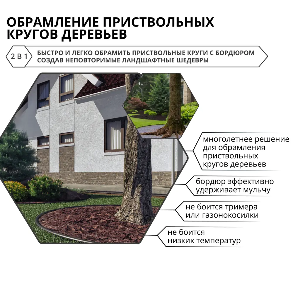 Бордюрная лента Gidrolica 1000 см h15 см цвет черный Santreyd STLM-2063587 - Вид №3