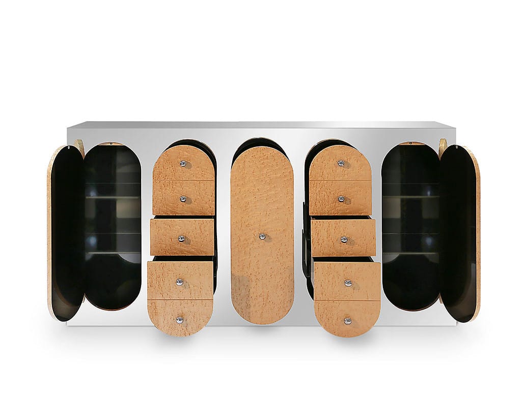 Шкаф из нержавеющей стали с распашными дверями Essential Home CLAIRE ARCH-00072103