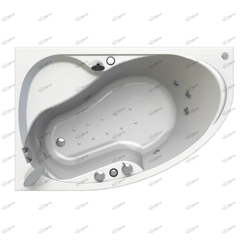 Гидромассаж "Релакс Chrome" на ванну Амелия (двигатель 750 Вт, джет Глори - 2 шт., джет Джереми - 5 шт.) Radomir 1-65-2-0-1-017