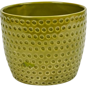 Кашпо для цветов ø12 h9.7 см v1.09 л керамика зелёный