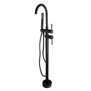 91680737 Смеситель для ванны Maxonor pure life Pl3087-7 PL3087-7 однорычажный с душевой лейкой цвет черный матовый, черный STLM-1483011