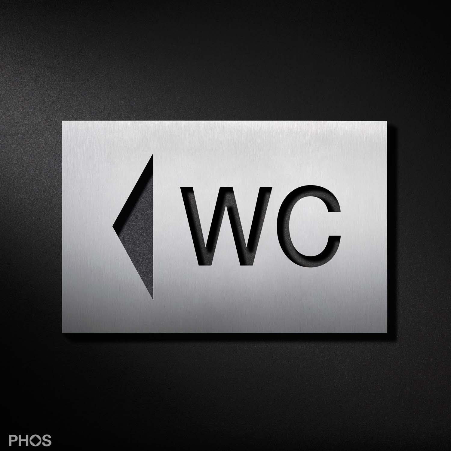 BS0103 Знак пиктограммы wc, стрелка влево PHOS 