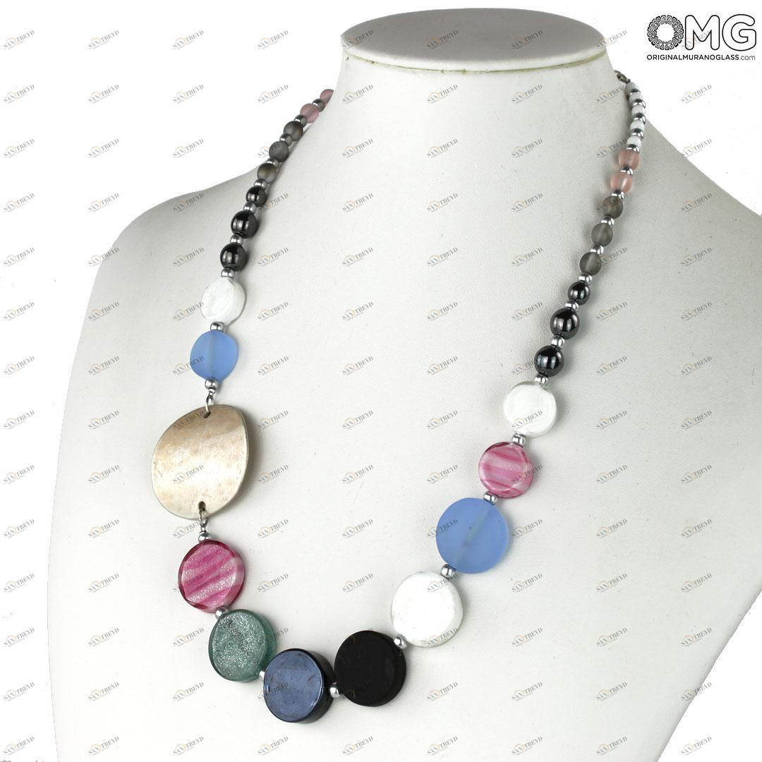 3958 ORIGINALMURANOGLASS Колье Карамелька - Коллекция Antica Murrina - муранское стекло OMG 50 см 