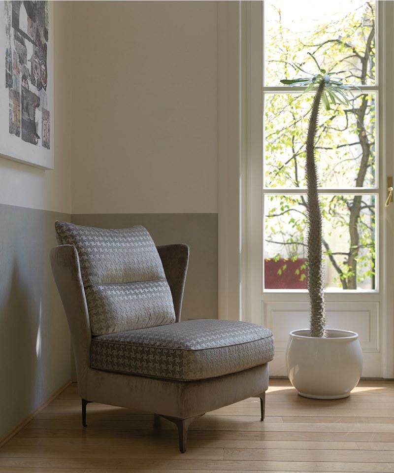 Borzalino Кресло из кожи и ткани sun-id-1467667 - Вид №3