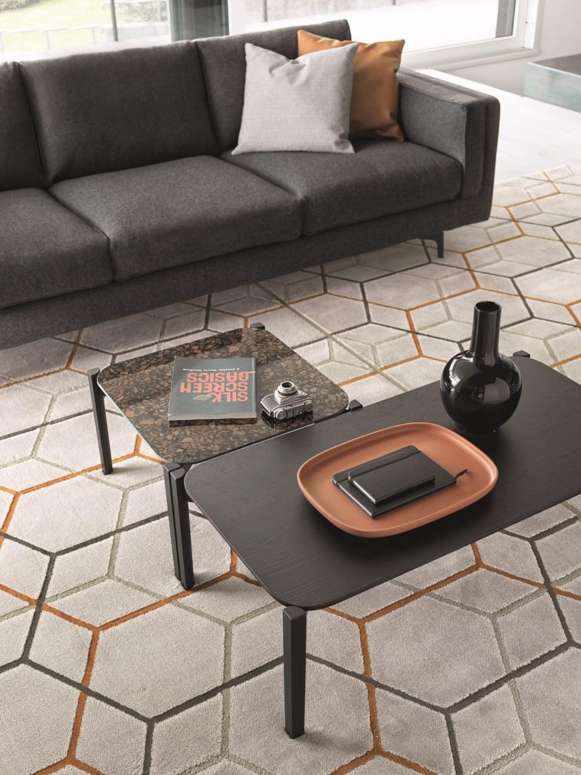 Calligaris Прямоугольный журнальный столик из керамики с эффектом мрамора Palette Cs5129-r - Вид №4