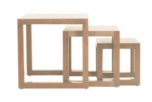 Приставной столик квадратный cветлый ясень Lago Maggiore Many Pany, 3 штуки PUSHA PUSHA 062862 Бежевый