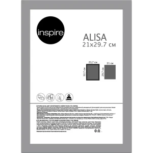 Фоторамка Inspire Alisa в сером цвете 21x29.7 см 87971959