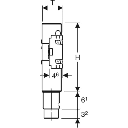 461.435.00.1 Комплект раковины Geberit GIS для вертикального смесителя, с внутристенным сифоном Geberit  - Вид №3
