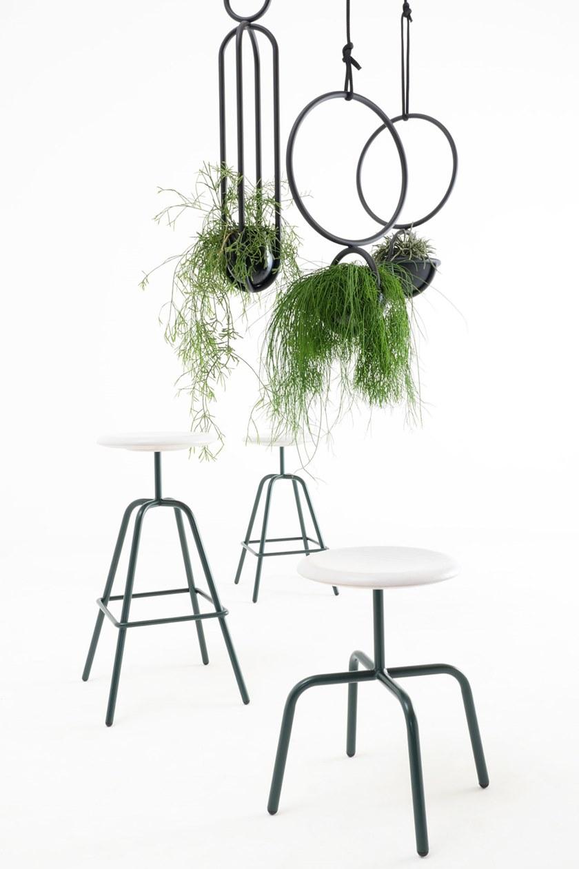 Atelier Haußmann Низкий табурет из стали и дерева sun-id-1512925 - Вид №2