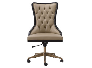 Кожаный стул capitonné с колесами