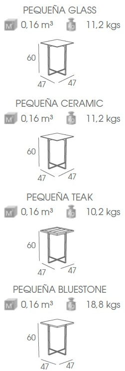 FueraDentro Садовый столик высокий квадратный Cima sun-id-1360385 - Вид №3