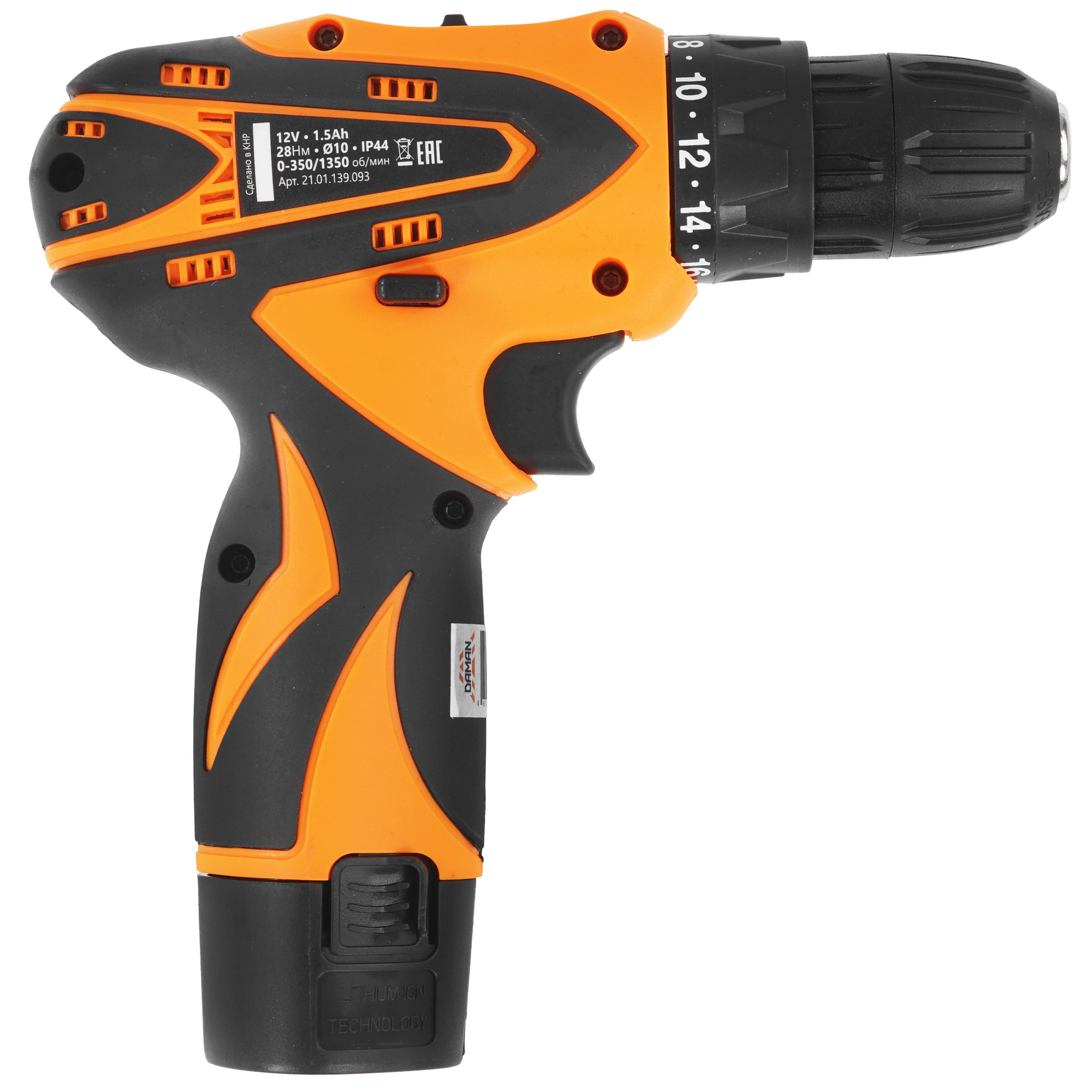 Дрель-шуруповерт DAMAN DCD12PC 9230666 BRAIT STDN-0042471 - Вид №1