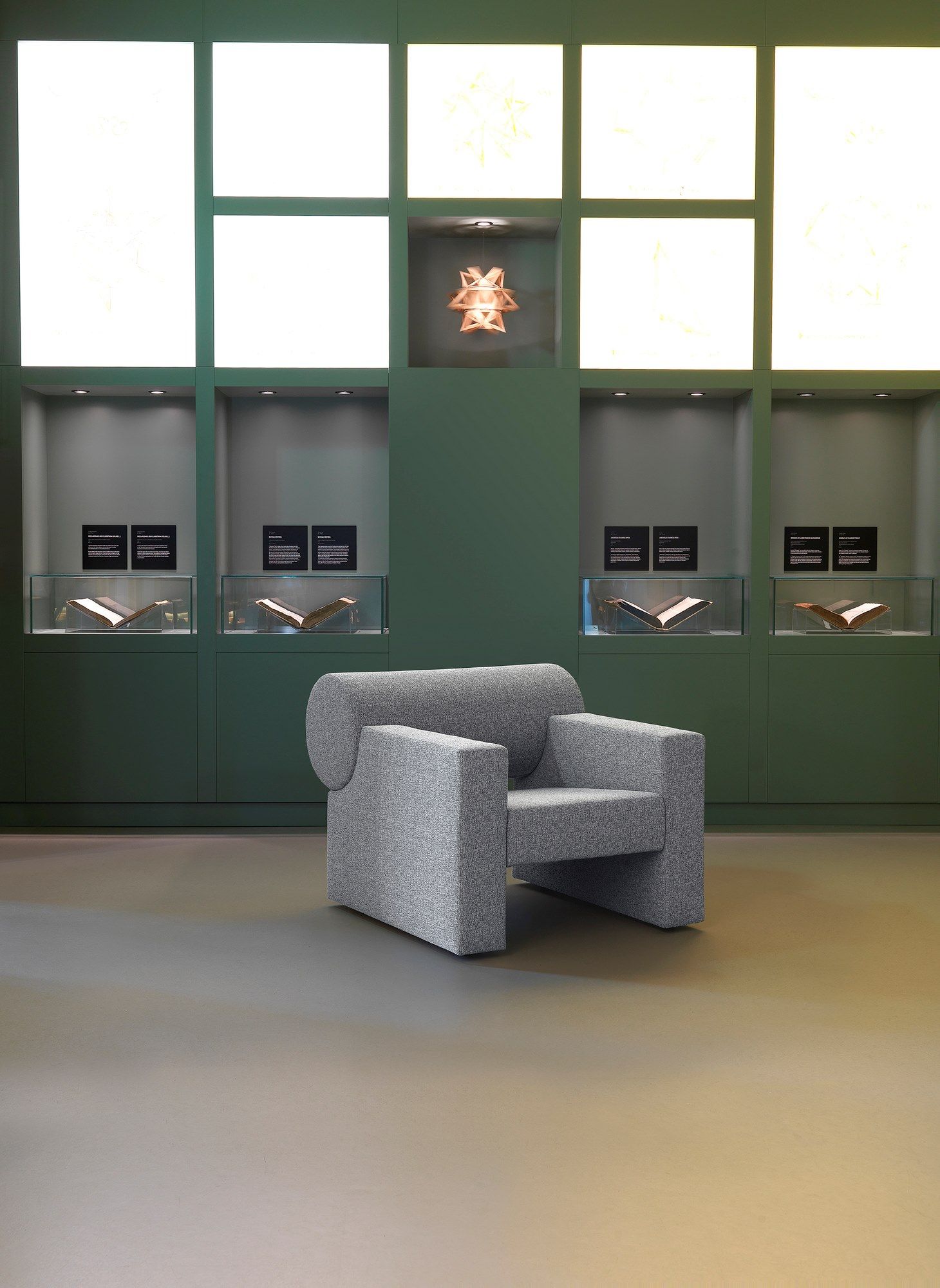 Акустическое тканевое кресло с подлокотниками Caimi Brevetti цилиндр ARCH-00136816 - Вид №3