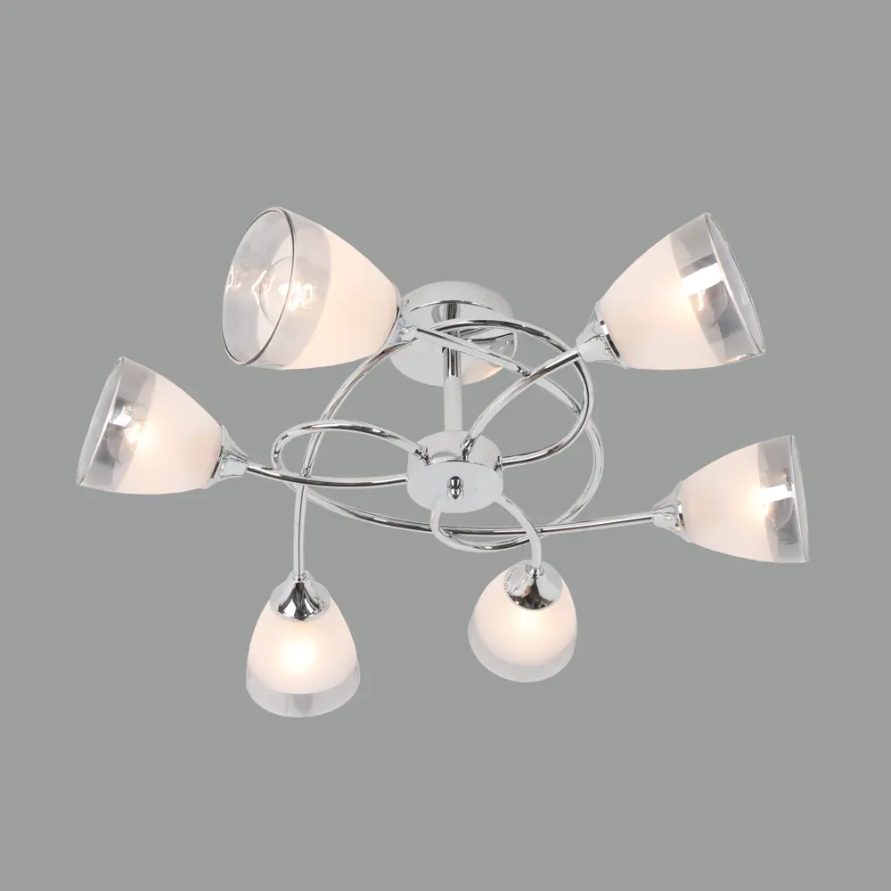 Люстра потолочная «Costa» 24000-6 6 ламп 18 м² цвет серебристый SCHAFFNER STLM-2075328 - Вид №1