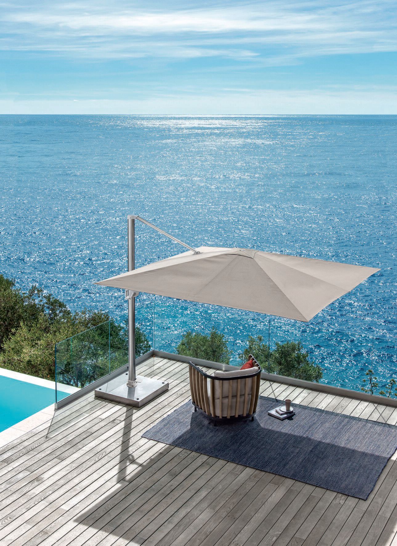 Квадратный поворотный зонтик с боковым полюсом Ethimo Freedom ARCH-00128153 - Вид №3