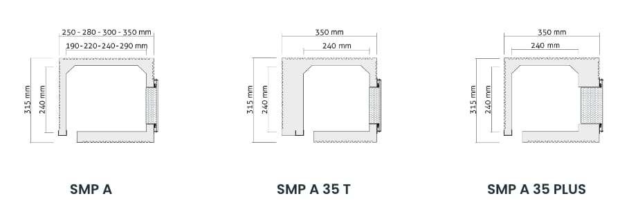 Сборный мусорный контейнер для рольставней Sei System SIMPLY A ARCH-00035830 - Вид №3