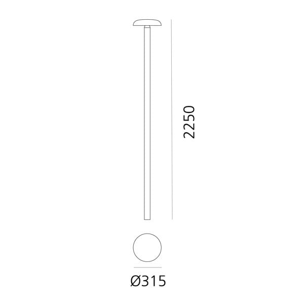 Металлический светодиодный световой столб Artemide Knop ARCH-00089476 - Вид №10