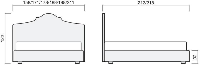 Chaarme Letti Съемная бархатная кровать sun-id-1413649 - Вид №2
