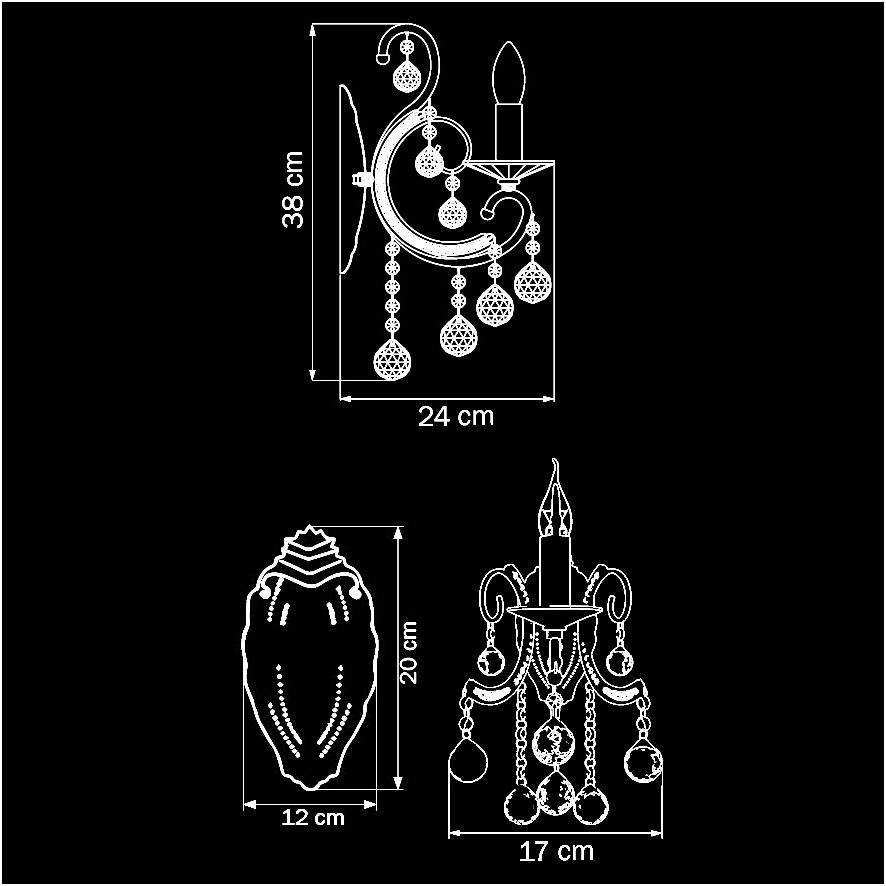 Настенный светильник бра Given 708617 SUPERNW СВЕЧА 078018 Прозрачный;серебро  - Вид №1