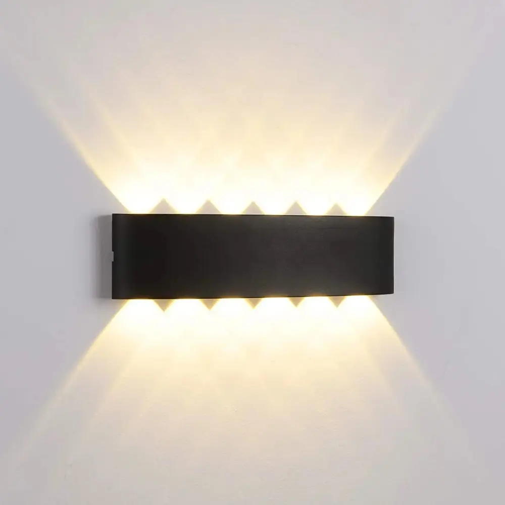 91637255 Настенный светильник светодиодный влагозащищенный Flylight 12t теплый белый (желтый) свет цвет черный STLM-0910224