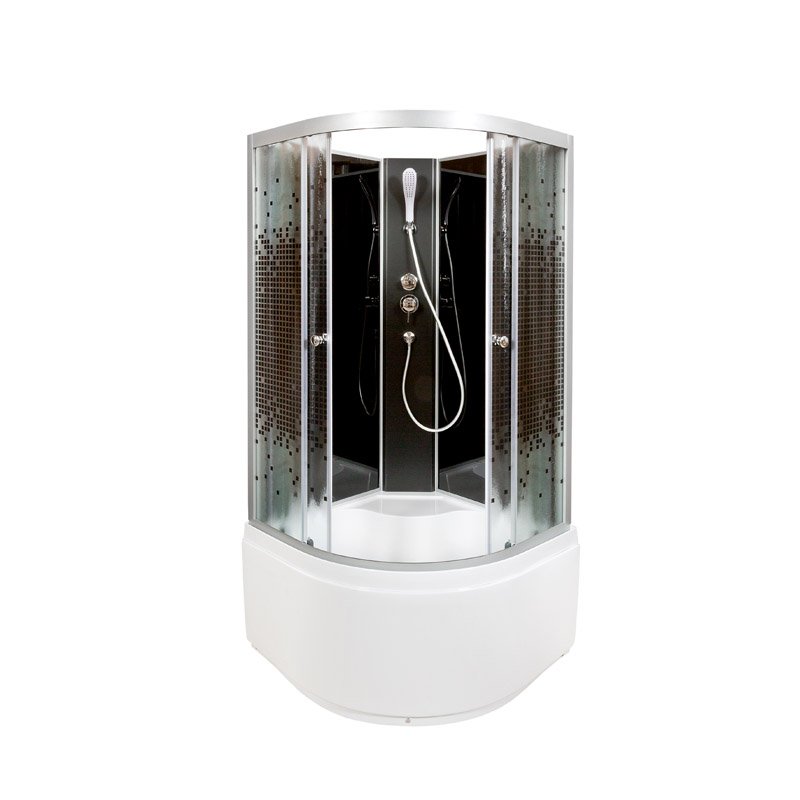 BМ4590 N (без крыши) BLACK Душевая кабина DETO Серия ВМ L 890 N без крыши BLACK