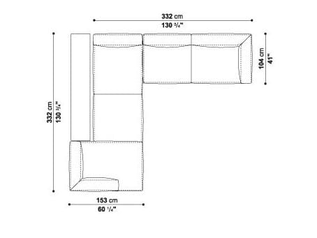 Угловой диван из ткани B&B Italia Michel ARCH-00050009 - Вид №9