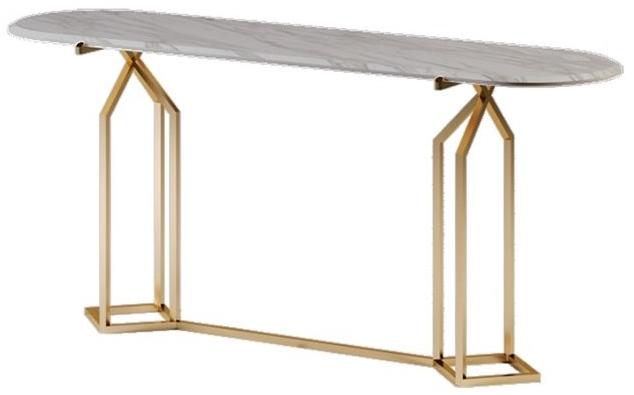 Paolo Castelli Овальная консоль из мрамора и металла Twelve sun-id-1507131 - Вид №4