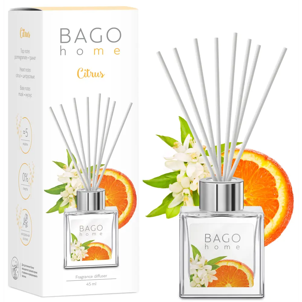 Bago home Диффузор ароматический «Цитрус» для свежести интерьера 82206245