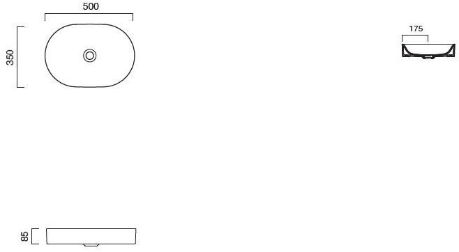 Накладная раковина на столешницу  овальная CERAMICA CATALANO Horizon sun-id-1419405 - Вид №17
