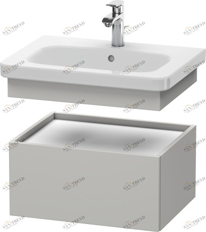 DS628000707 DuraStyle Шкафчик Бетонно-серый матовый декор Duravit