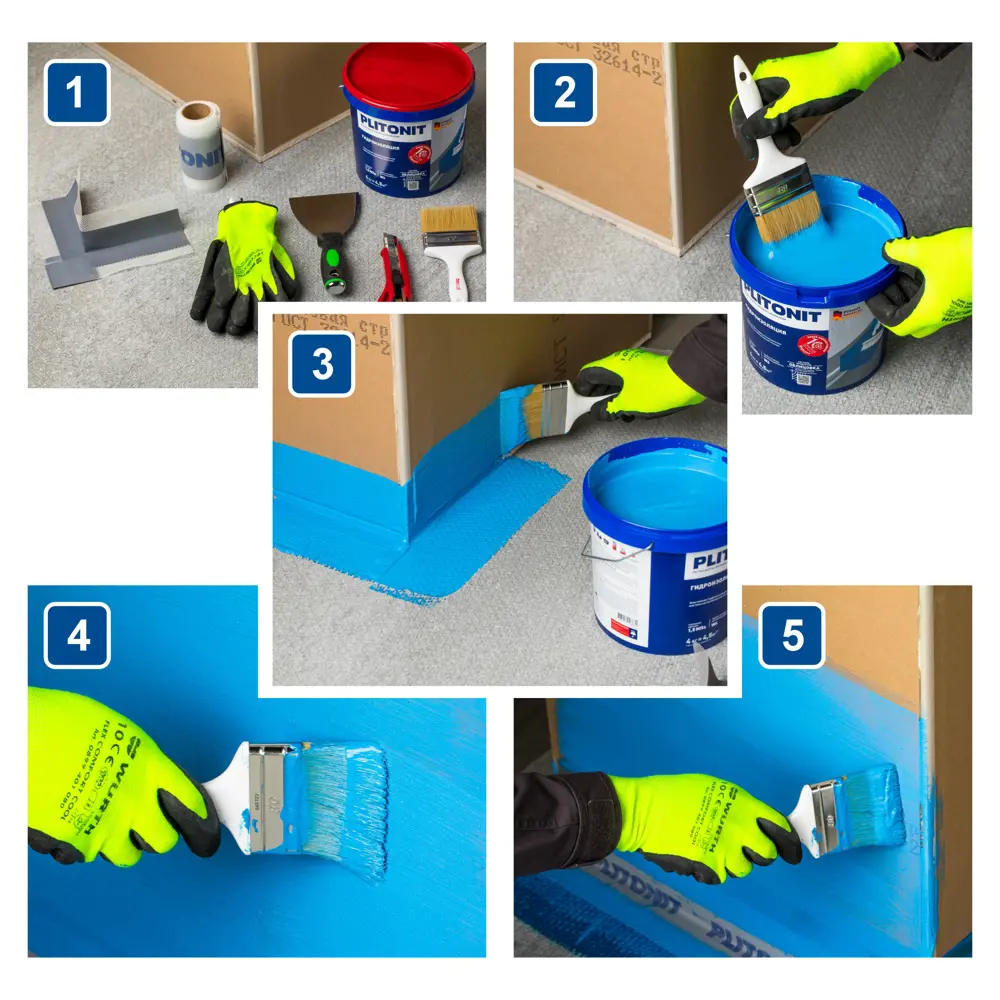 Гидроизоляция акриловая Plitonit WaterProof Standard 8 кг STLM-2209320 - Вид №4