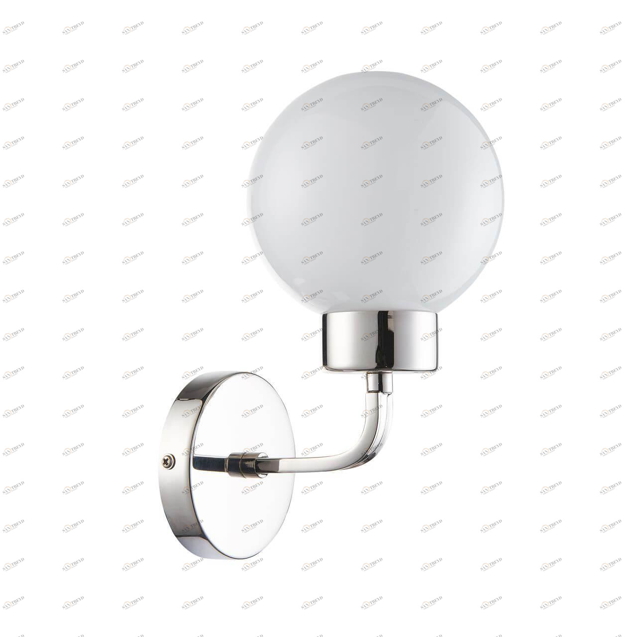 Бра со стеклянным плафоном белое Priscis 2598-1W FAVOURITE PRISCIS 00-3929902 Белый;серебро 