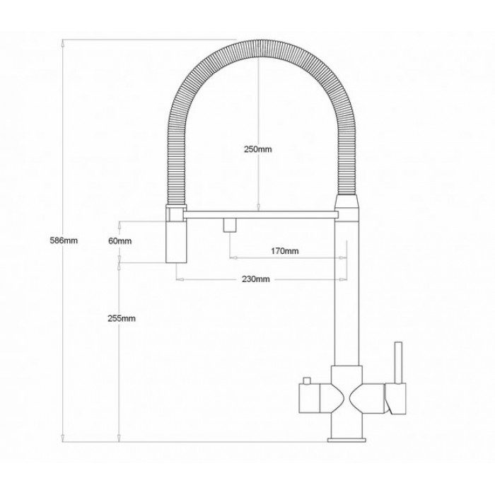 Zorg ZR 337 YF bronze Смеситель для кухни Zorg 586х230  - Вид №2