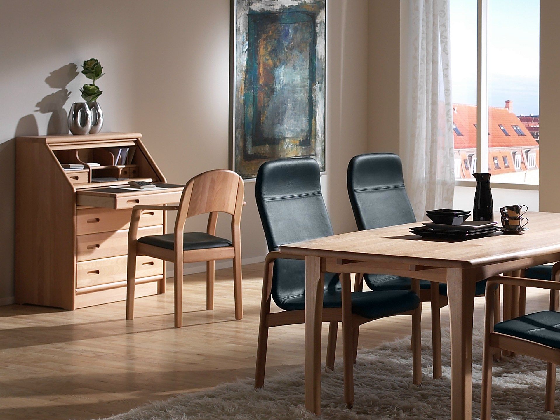 Деревянный стул с подлокотниками Dyrlund 1598A ARCH-00126565