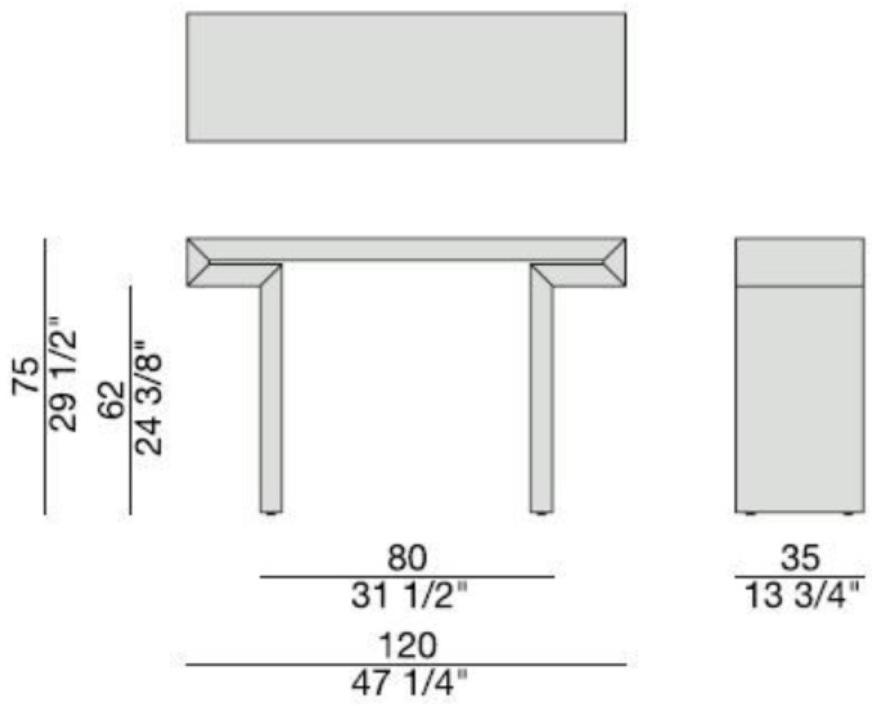 Porada Прямоугольная консоль из ореха Iron sun-id-1348607 - Вид №1