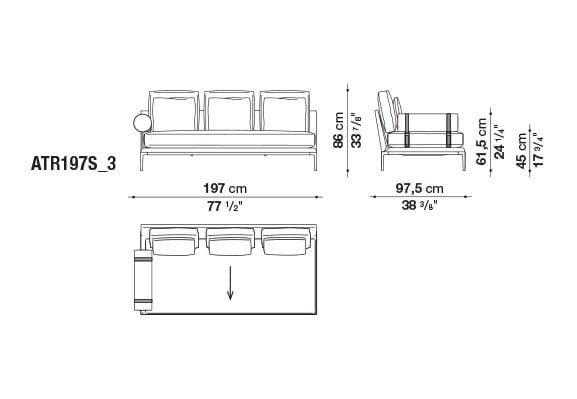 Кожаный диван B&B Italia Атолл ARCH-00112726 - Вид №87
