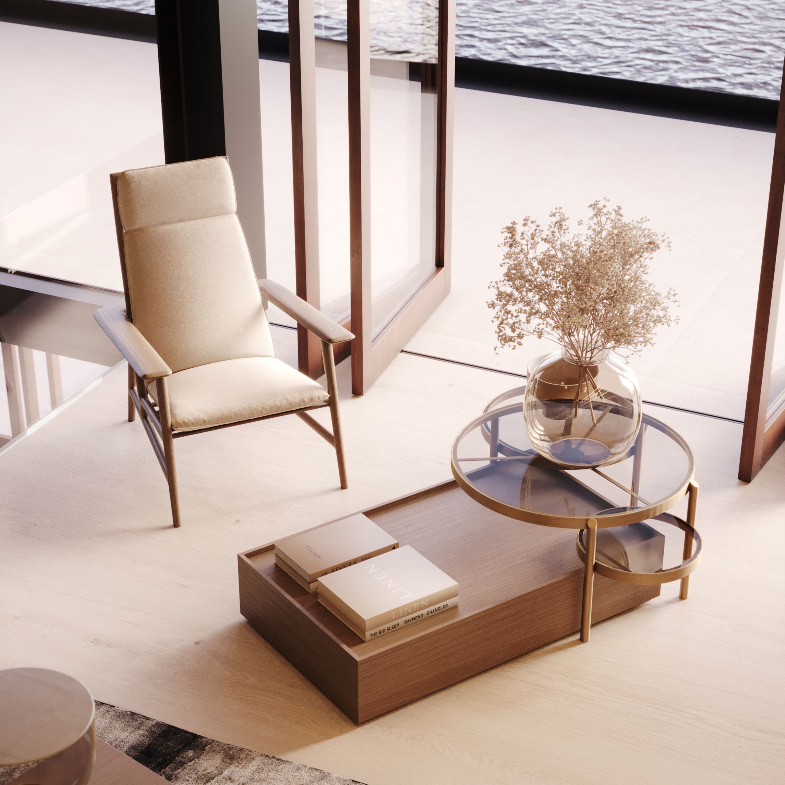 Тканевое кресло с подлокотниками Stylish Club Ripa ARCH-00067543 - Вид №1