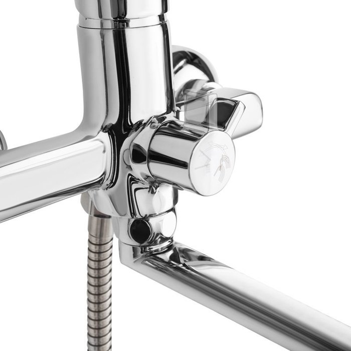 NELSBLCM10 Смеситель для ванны с длинным изливом с керамическим дивертором Milardo Nelson - Вид №5